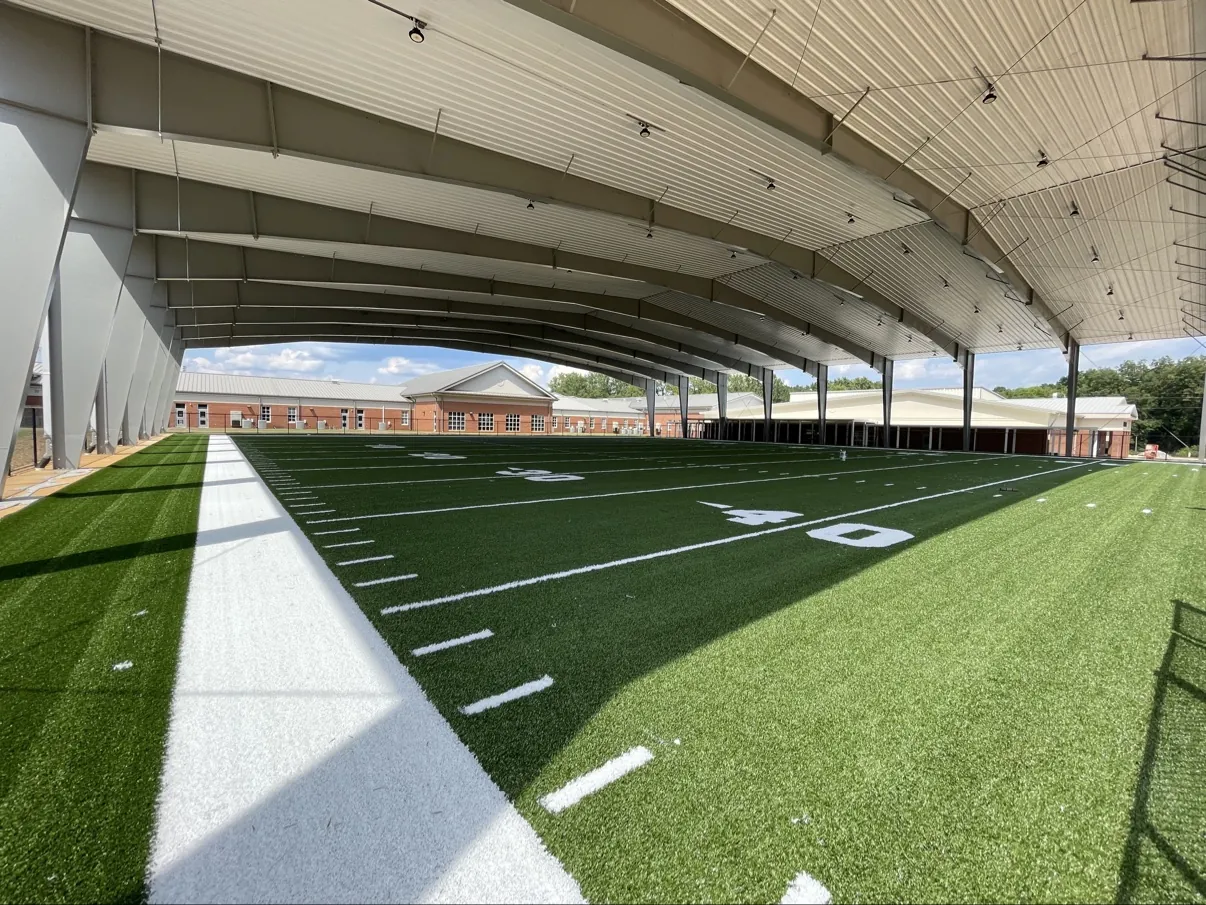 Indoor training facility turf