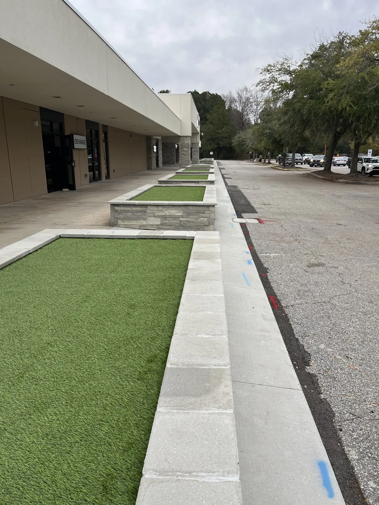 Commercial turf area after renovation by Holben Design