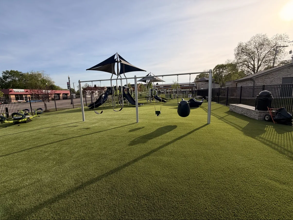 Commercial playground turf
