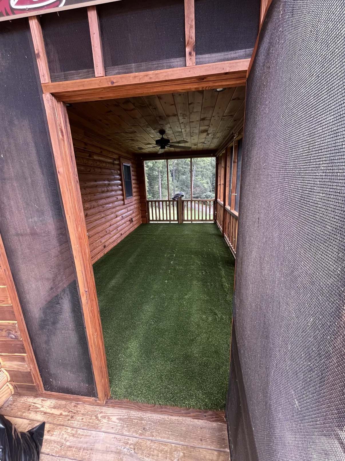 Backyard turf with patio