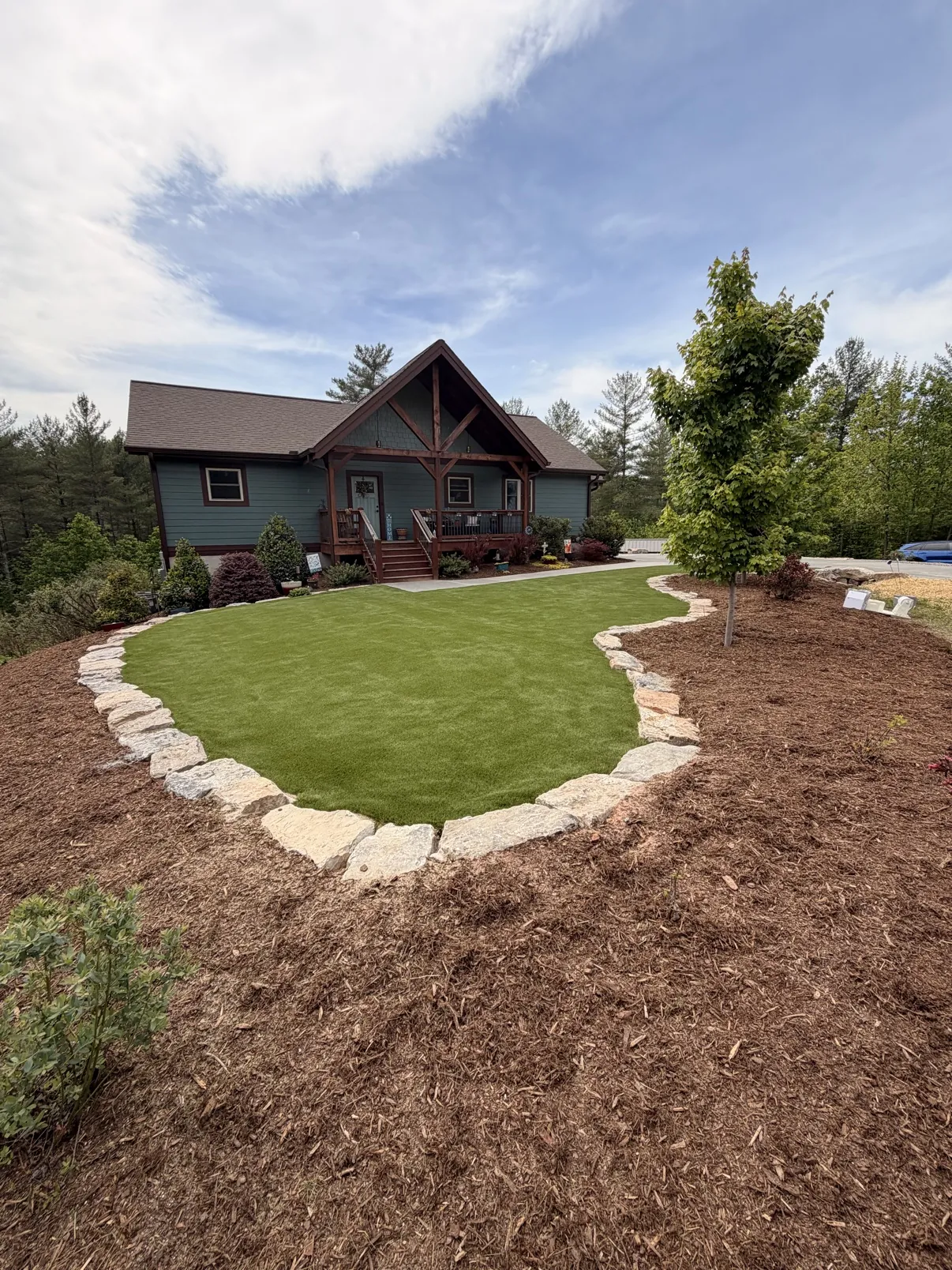 Artificial grass front lawn Charlotte NC