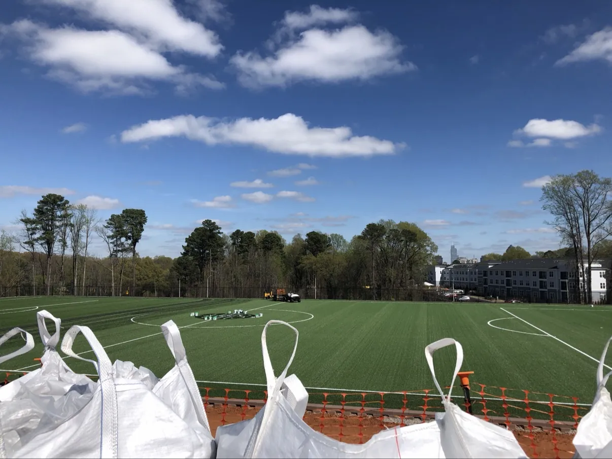 Field base construction in progress
