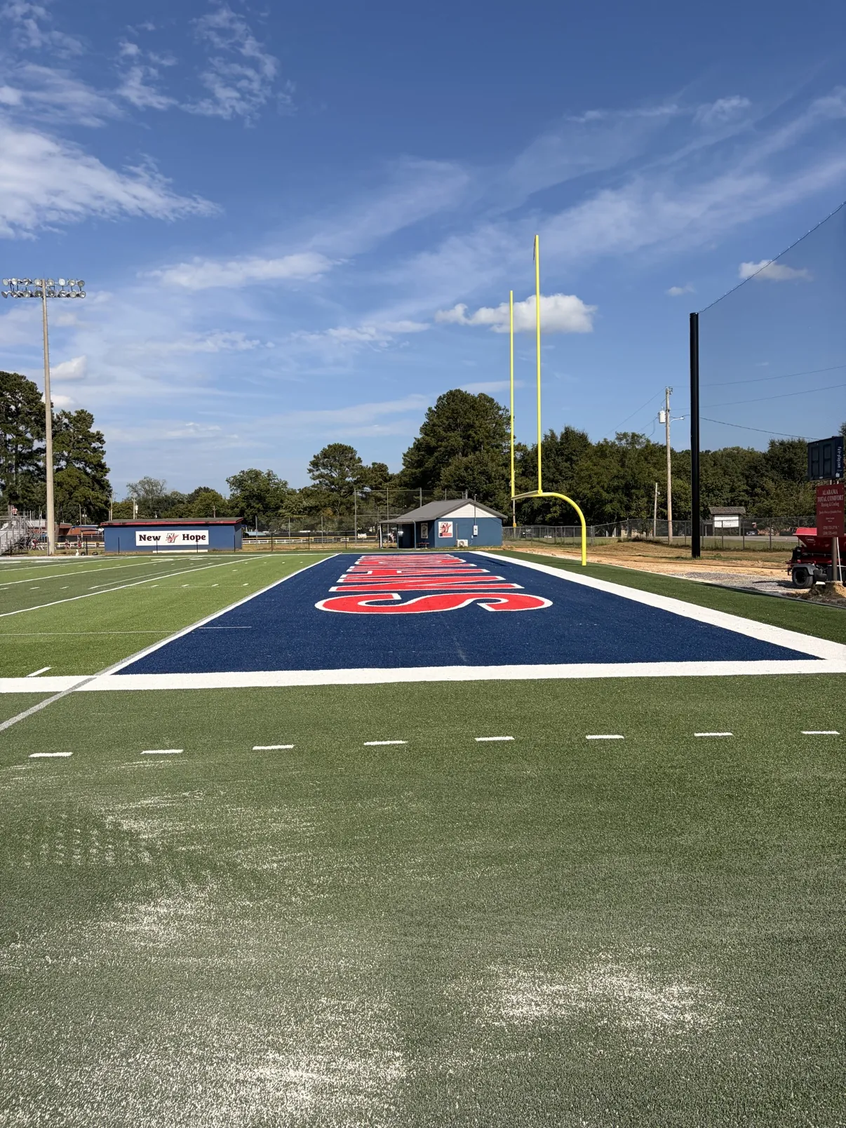 Softball field with custom turf inlays