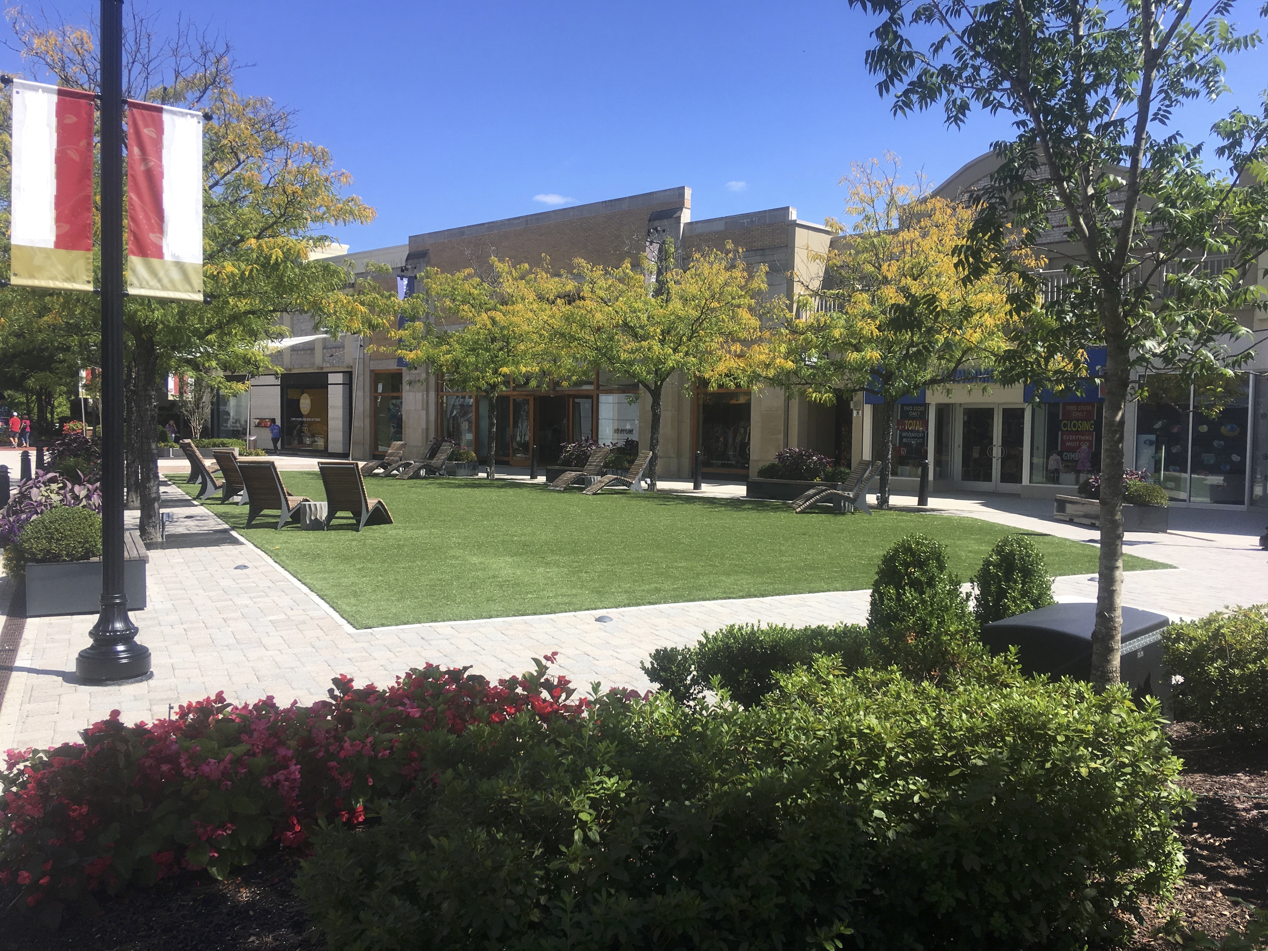 Commercial artificial turf installation