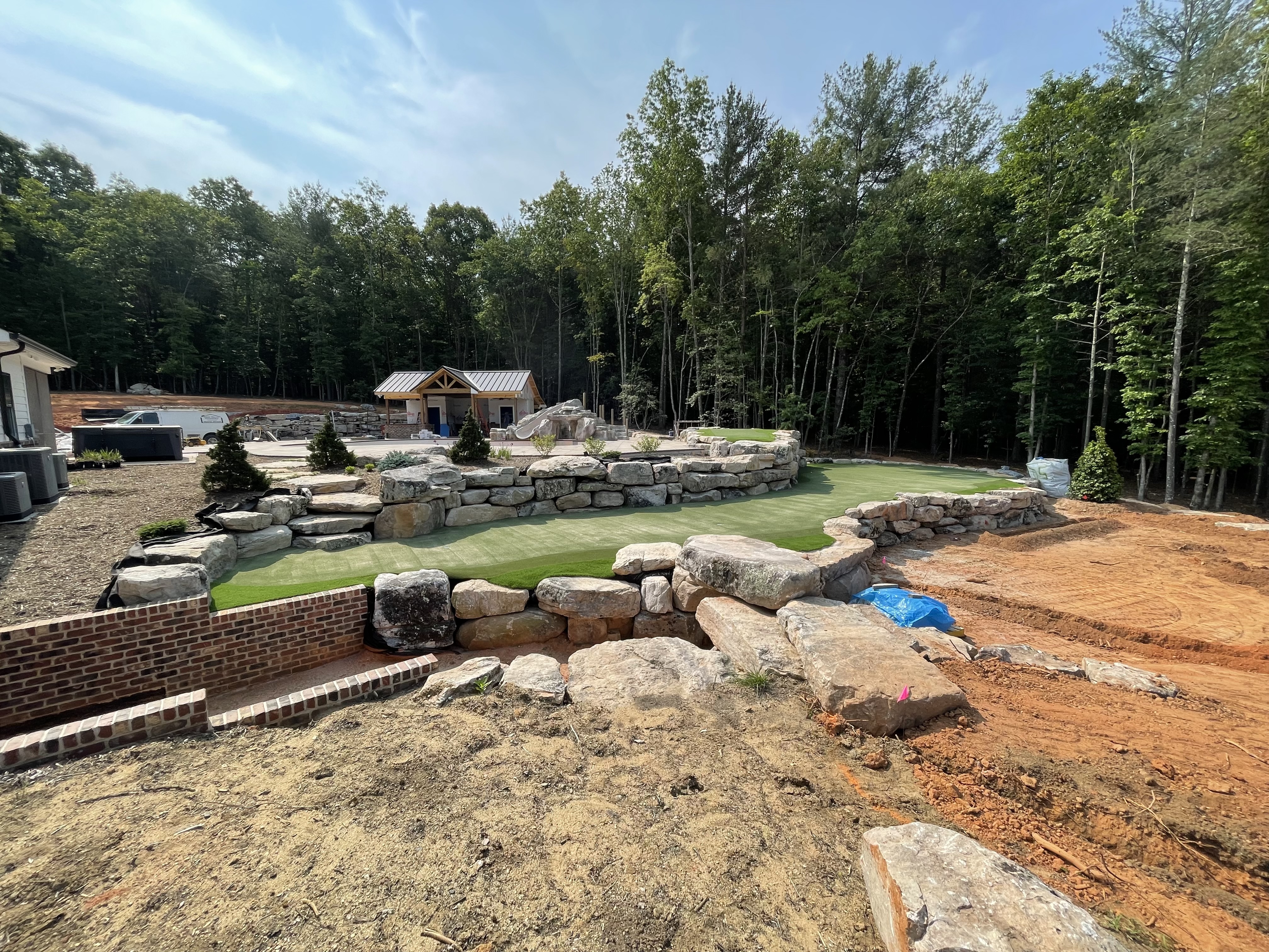 Specialty custom turf feature